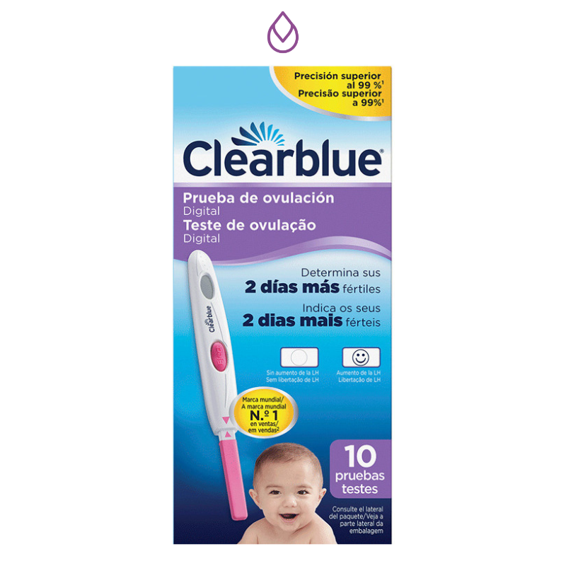 Test de ovulación Clearblue 10 varillas - Prueba de embarazo Clearblue digital